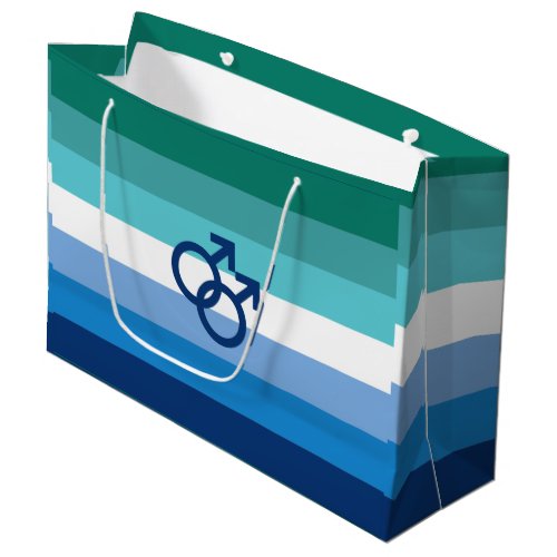 MLM Gay Male Pride Flag Large Gift Bag