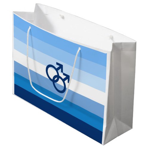 MLM Gay Male Pride Flag Large Gift Bag
