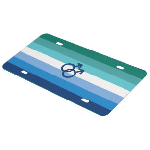 MLM Gay Male Pride Flag License Plate