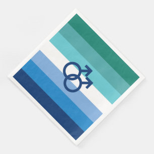 MLM Gay Male Pride Flag Paper Dinner Napkins