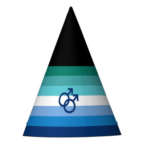 MLM Gay Male Pride Flag Party Hat