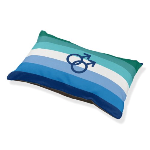 MLM Gay Male Pride Flag Pet Bed