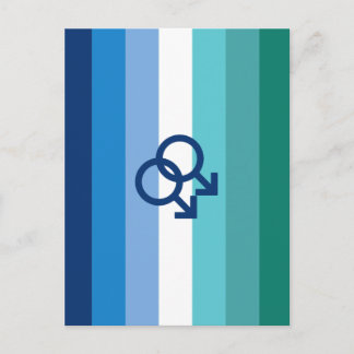 MLM Gay Male Pride Flag Postcard