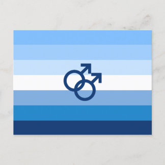 MLM Gay Male Pride Flag Postcard