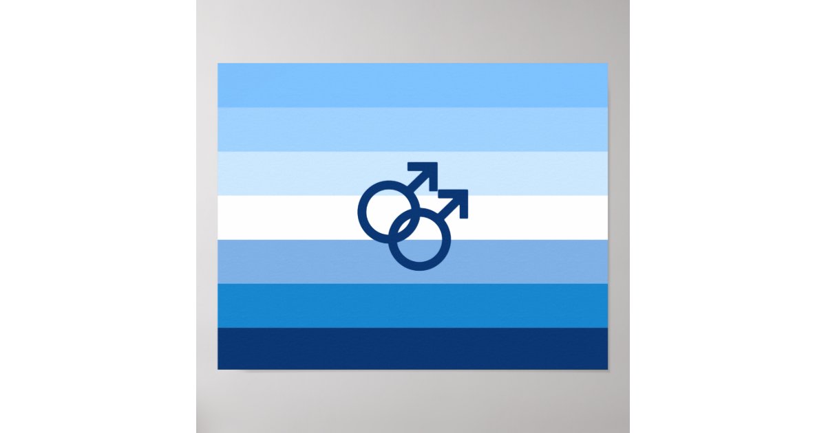 Mlm Gay Male Pride Flag Poster 4699
