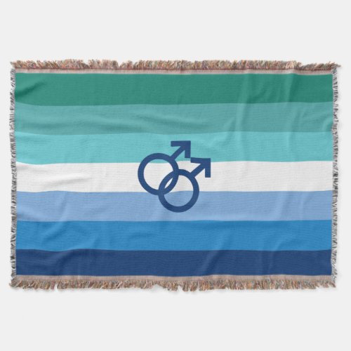 MLM Gay Male Pride Flag Throw Blanket