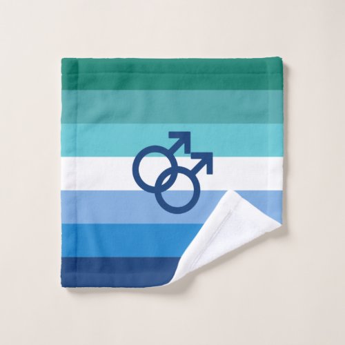 MLM Gay Male Pride Flag Wash Cloth