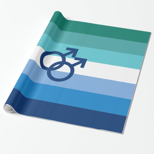 MLM Gay Male Pride Flag Wrapping Paper