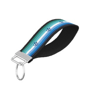 MLM Gay Male Pride Flag Wrist Keychain