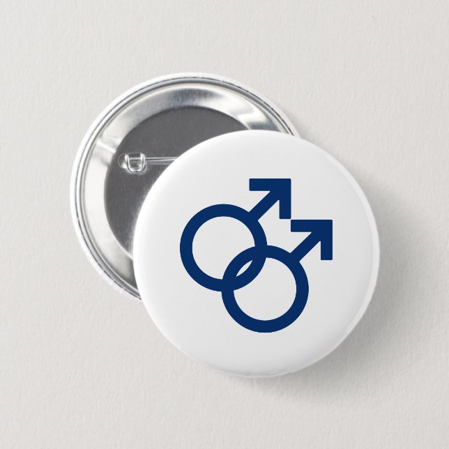 MLM Gay Men Gender Symbol Button (Front & Back)
