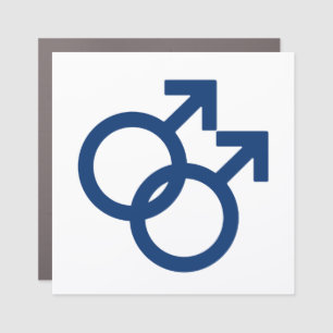 MLM Gay Men Gender Symbol Car Magnet
