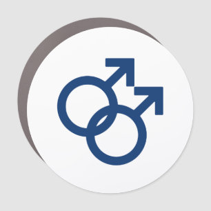 MLM Gay Men Gender Symbol Car Magnet