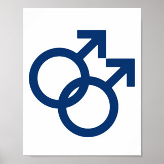 MLM Gay Men Gender Symbol Poster