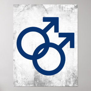 MLM Gay Men Gender Symbol Poster
