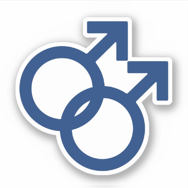 MLM Gay Men Gender Symbol Sticker (Front)