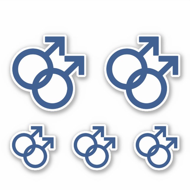 MLM Gay Men Gender Symbol Sticker (Front)
