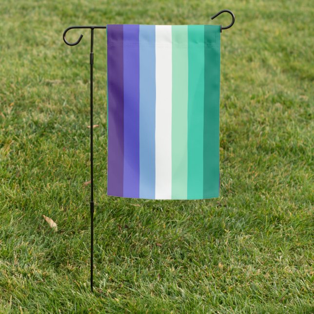MLM Gay Men's Pride Ocean Gay Garden Flag (In SItu)