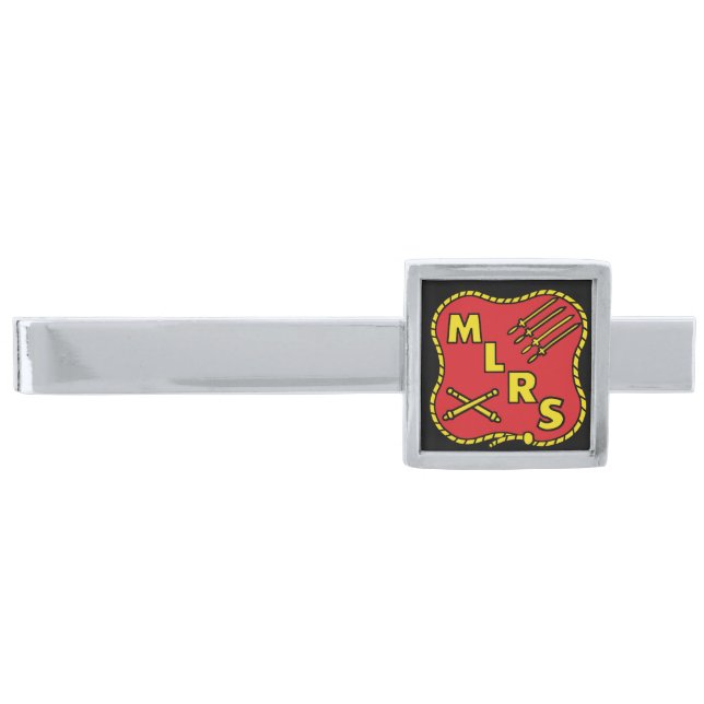 MLRS Field Artillery Silver Finish Tie Bar (Front)