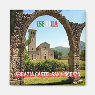 MLS017 ISERNIA Abbey Castel San Vincenzo, Fridge Magnet