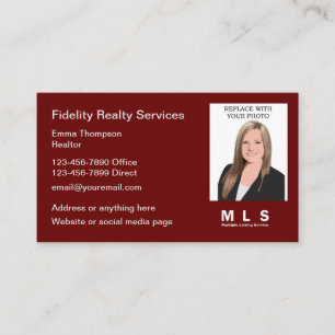 MLS Realtor Photo Template Business Cards