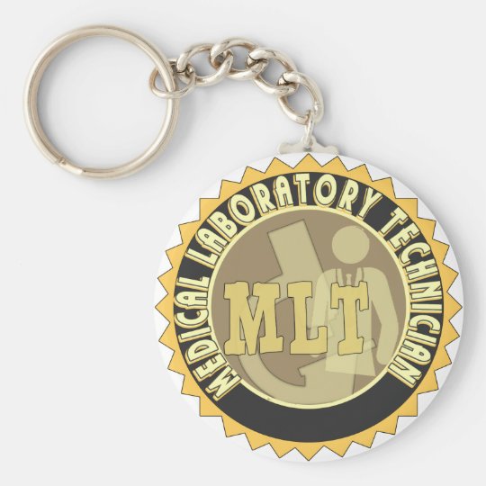 Mlt Badge Medical Laboratory Technician Keychain Zazzle Com