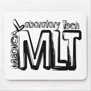 MLT GRUNGE TEXT MEDICAL LABORATORY TECHNICIAN MOUSE PAD