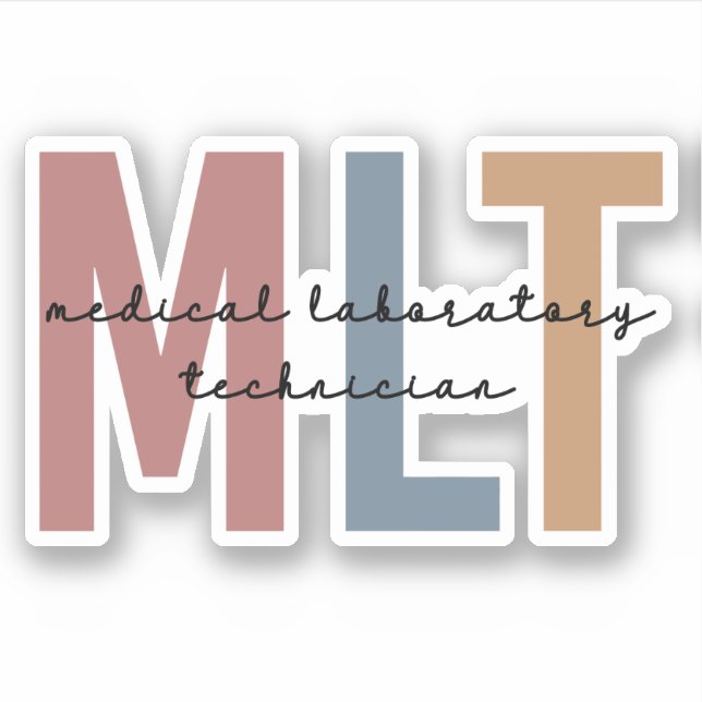 MLT Medical Laboratory Technician Medical Lab Tech Sticker (Front)