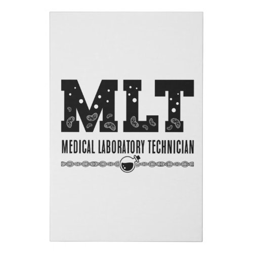 MLT Medical Laboratory Technician Science Lab Tech Faux Canvas Print