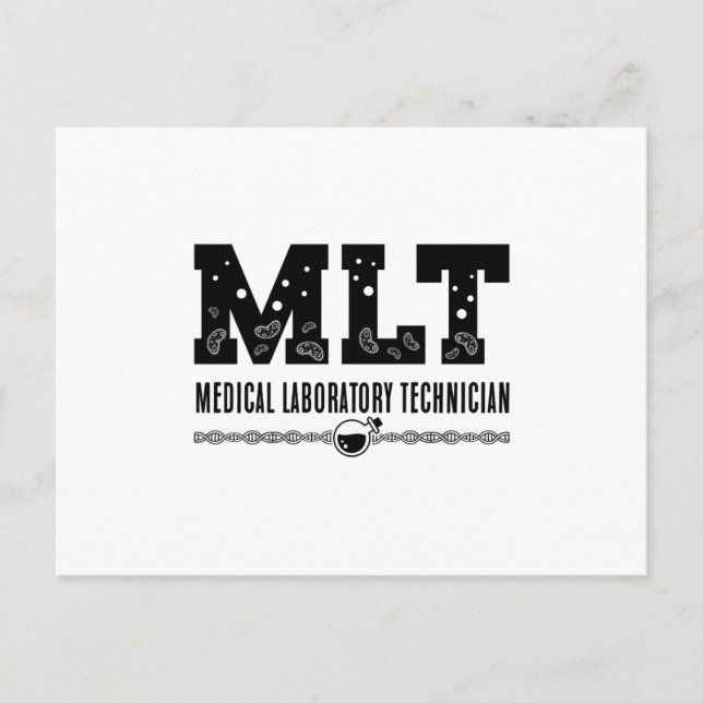 MLT Medical Laboratory Technician Science Lab Tech Postcard (Front)