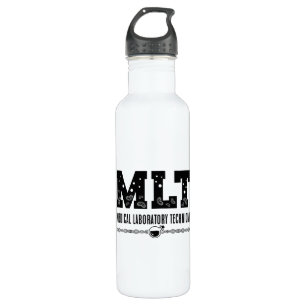 MLT Medical Laboratory Technician Science Lab Tech Stainless Steel Water Bottle