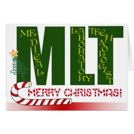 MLT MERRY CHRISTMAS - MEDICAL LAB TECH (Front Horizontal)