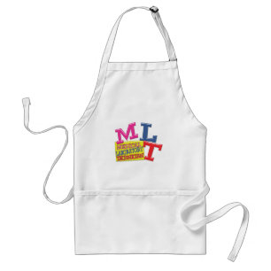 MLT WHIMSICAL FUN ACRONYM LETTERS LABORATORY ADULT APRON