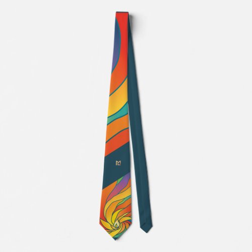 MLTS Chalice Art Color Tie Dark Blue Neck Tie