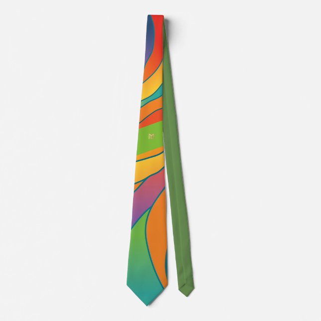 MLTS Chalice Art Color Tie, Green Neck Tie (Front)