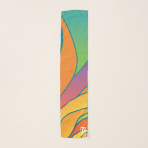 MLTS Long Scarf orange/teal