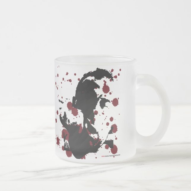 MMA Art K.O. Frosted Glass Coffee Mug (Right)