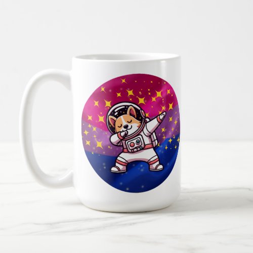 MMA BI flag in space with a dog Coffee Mug