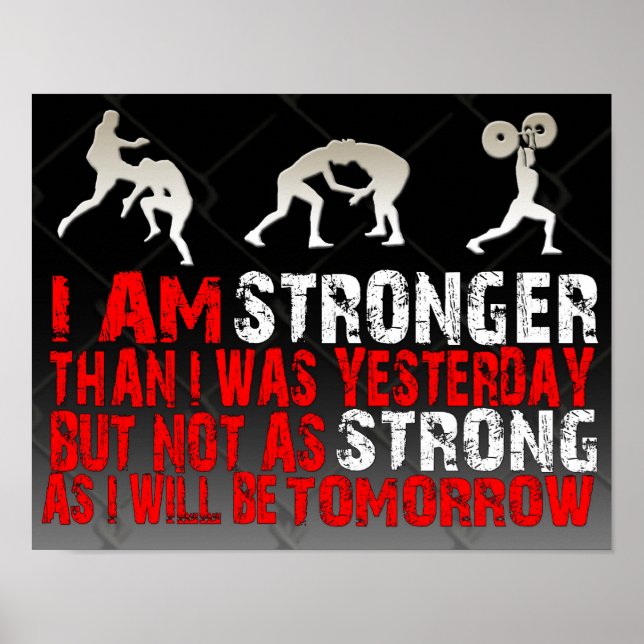 MMA / BJJ  / Kick Boxing "Stronger" Poster (Front)