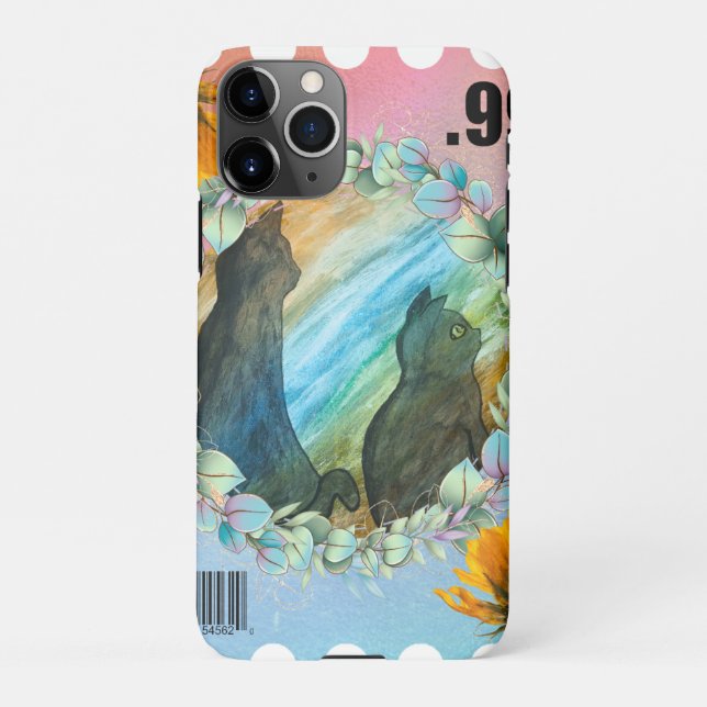 MMA: Black cats stamp .99 iPhone Case (Back)