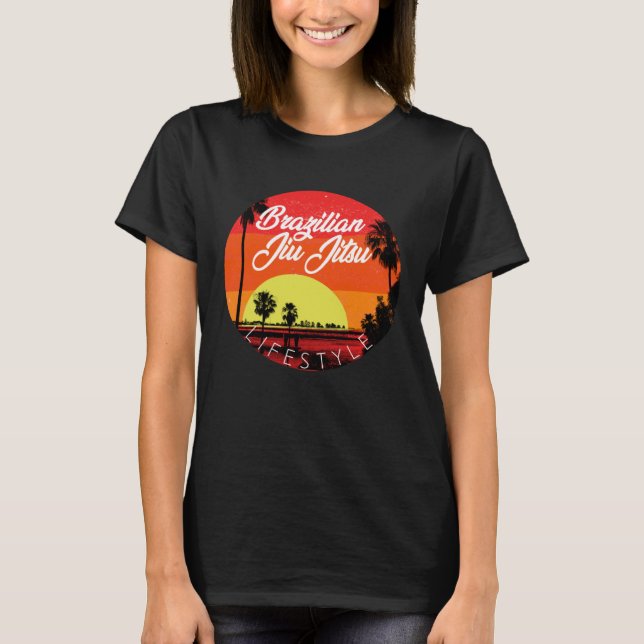 MMA Brazilian Jiu Jitsu BJJ Beach Lifestyle T-Shirt (Front)