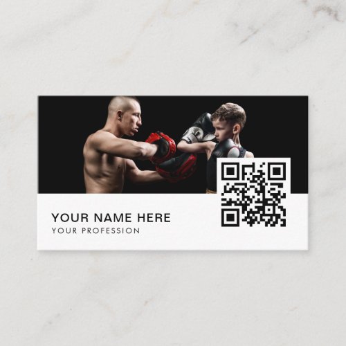 mma coach QR Code  Business Card