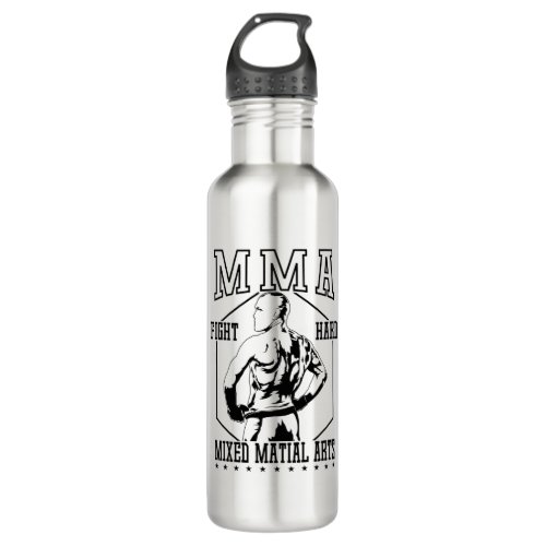 MMA Fight Hard fighter Stainless Steel Water Bottle