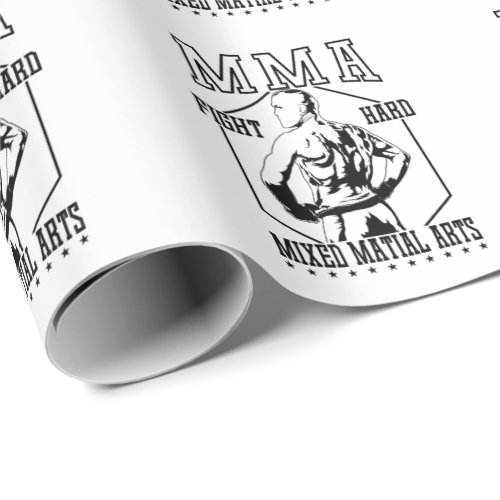 MMA Fight Hard fighter Wrapping Paper
