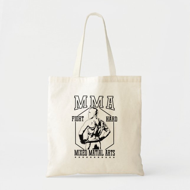 MMA "Fight Hard" Kämpfer Tote Bag (Front)