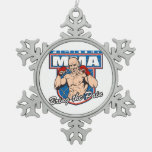 Mma Fighter Snowflake Pewter Christmas Ornament at Zazzle