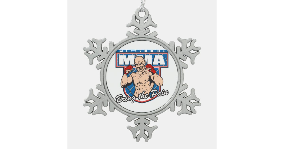 MMA Fighter Snowflake Pewter Christmas
