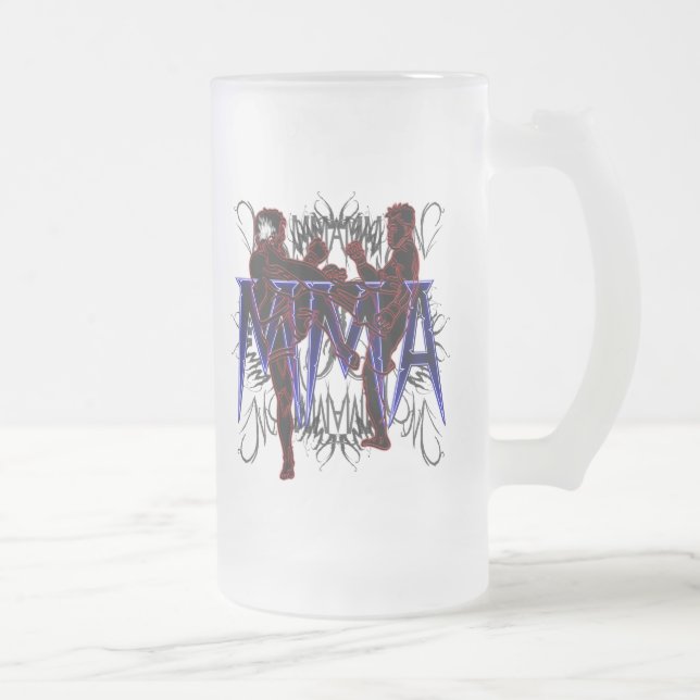 MMA Fighters Frosted Beer Glass Mug (Right)