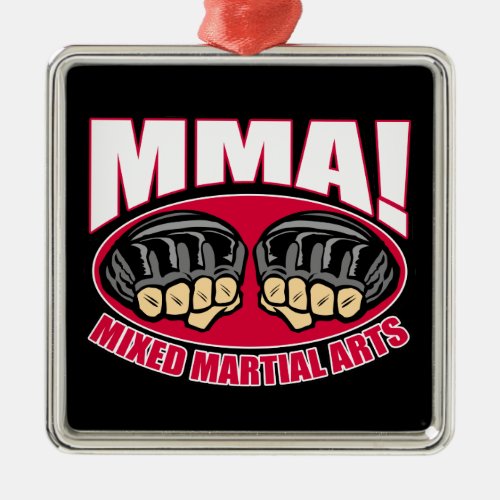 MMA Fists Metal Ornament