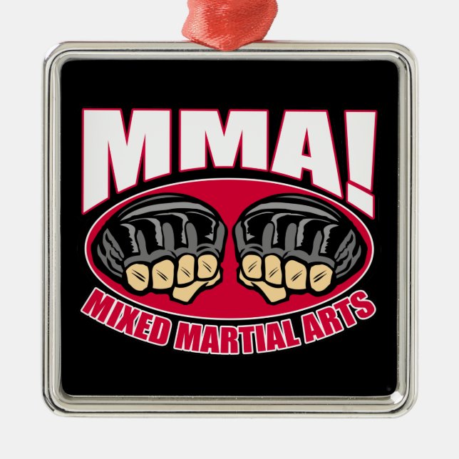 MMA Fists Metal Ornament (Front)