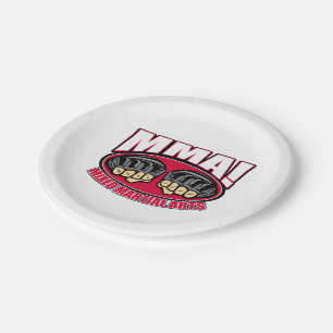 MMA Fists Paper Plates